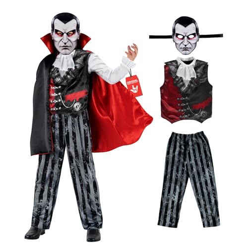 Morph Vampir Kostüm Kinder, Vampir Kostüm Teenager, Dracula Jungen, Perfekt für Karneval, Fasching und Halloween - 12-14 Jahre Morph Vampir Kostüm Kinder, Vampir Kostüm Teenager, Dracula Jungen, Perfekt für Karneval, Fasching und Halloween - 12-14 Jahre von Morph