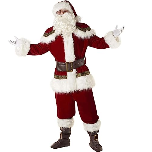 Morph Weihnachtsmann Kostüm, Weihnachtsmann Kostüm Komplett, Nikolaus Weihnachtsmann Kostüm, Nikolaus Kostüm Männer, Weihnachtsmannkostüm Männer, Weihnachtsmann Outfit - L von Morph