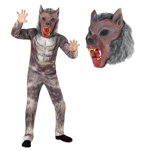 Morph Halloween Kostüm Kinder, Werwolf Kostüm Kinder, Kostüm Werwolf Kinder, Werwolf Kinder Kostüm, Halloween Kostüm Kinder Werwolf, Werwolf Kostüm Kinder Jungen, Wolf Kostüm L von Morph