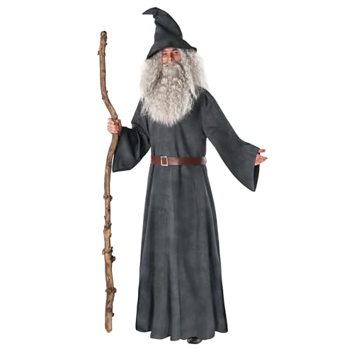 Morph Wizard Zauberer Kostüm Herren, Kostüm Zauberer Herren, Hexer Kostüm Herren, Halloween Kostüm Herren Zauberer -L von Morph