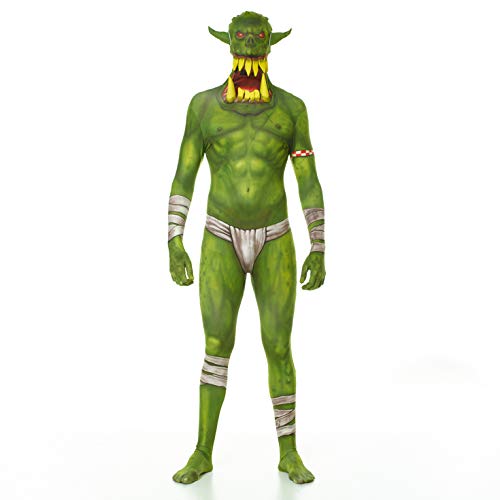 Morphsuits MLORGL - Grün Orc Jaw Dropper Morphsuit Erwachsene Kostüme Large 5 Zoll 4 - 5 Zoll 9, 165 cm - 180 cm, L, Multi von Morphsuits