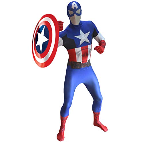 Morphsuits MLZCAL Captain America Ganzkörperanzug, Cartoon, Luxus Digital, L von Morphsuits