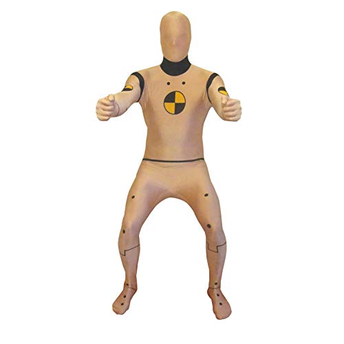 Morphsuits Offizielles Crash Test Dummy Kostüm für Erwachsene, Halloween und Karneval Ganzkörperanzug - L (163cm-175cm) von Morphsuits