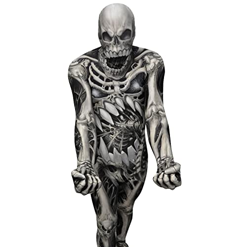 Morphsuits Halloween Kostüm Herren Skelett Jumpsuit, Skelett Jumpsuit Herren, Skelett Overall Herren - XL von Morphsuits