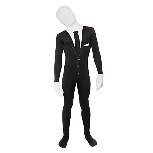 Morphsuits Halloween Kostüm, Slenderman Kostüm Kinder, Kinder Halloween Kostüm, Ganzkörperkostüm Kinder, Slender Man Kostüm, Black Kinder, Halloween Kinder Kostüm - Größe S von Morphsuits