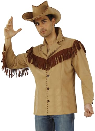 Cowboy Jacke Wilder Westen Fransenjacke Herren Karneval Fasching Kostüm S von Mortino