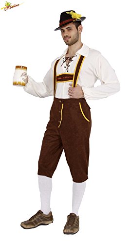 Mortino Trachten Herren Kostüm Set 2-tlg. Hose mit Hemd Oktoberfest Karneval Fasching S von Mortino