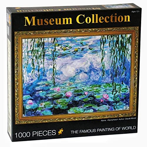 Moruska Claude Monet Puzzle Seerosen 1000 Teile Kunst Puzzles für Erwachsene Museum Collection berühmte Gemälde von Moruska