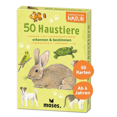 moses. Verlag GmbH 9792 Natur: 50 Haustiere: erkennen & bestimmen (Expedition Natur), Yellow von moses