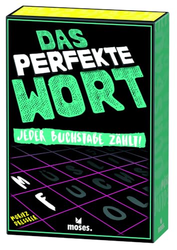 moses. 90366 Das perfekte Wort, Lernspiel des Monats Februar 2021, Gesellschaftsspiel für Einsteiger- und Profis geeignet, Ab 12 Jahre, 1-6 Spieler, Enthält Spielschachtel, Karten, Block, Sanduhr, Spielanleitung von moses