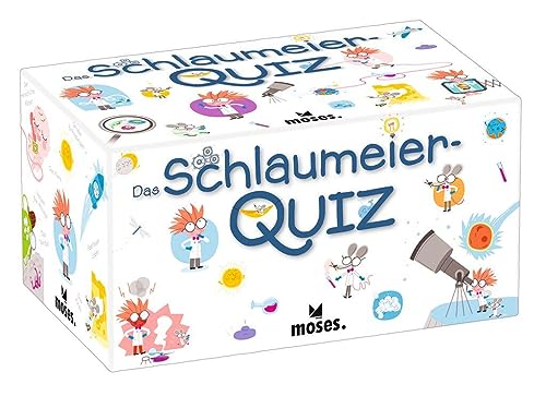 Moses 90208 Schlaumeier Quiz | Kinderquiz | Für Kinder ab 8 Jahren, White von moses