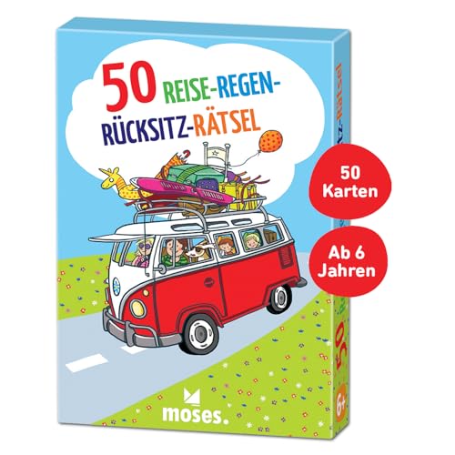 moses. Verlag GmbH 21123 50 Reise-Regen-Rücksitz-Rätsel, bunt von moses