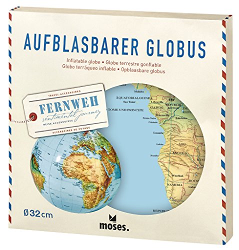 Moses 82326 Fernweh Aufblasbarer Globus | Weltkarte, Blau von moses