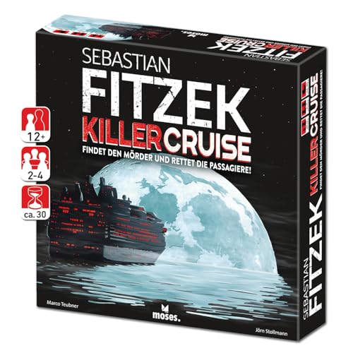 moses. 90358 Sebastian Fitzek Killercruise | Der Nachfolger vom Safehouse Spiele Klassiker | In Anlehnung an Passagier 23 | Ein Gesellschaftsspiel von Marco Teubner von moses