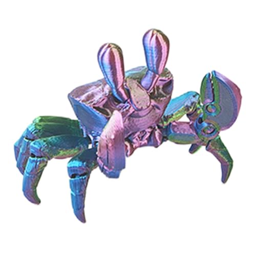 Moslalo Kleine Krabbenfigur, Krabbenspielzeugfigur,3D-Druck-Krabbenspielzeug - Kreative Aquarium-Krabben-Figuren, Dekoration, kleine Desktop-Dekoration für und Mädchen von Moslalo