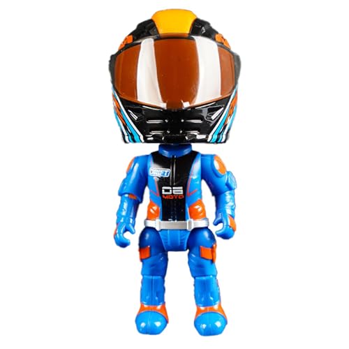 Moslalo Motorradmodell verwandeln, Motorradpuppe verwandeln | Actionfiguren Motorradmodell - 3D-Q-Version-Sammelfiguren, Motorradfahrer-Transformationsspielzeug mit beweglichen Gelenken von Moslalo