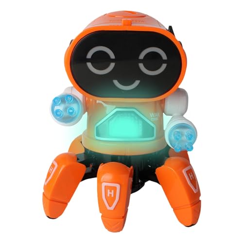 Moslalo Musikalisch Tanzender Roboter, Roboterspielzeug für Kinder,Interaktiver elektrischer Spielzeug-Musikroboter in Oktopusform | Intelligenter Sensorroboter für Jungen und Mädchen mit blinkenden von Moslalo