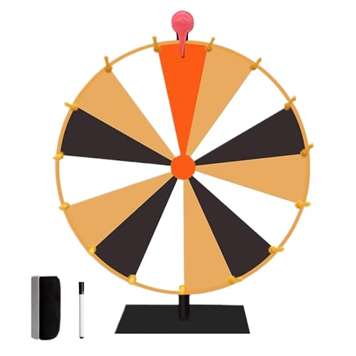 Moslalo Spinnerrad, Spin-Preisrad - Bunter Tisch-Gewinnspinner,Tisch-Roulette-Spinner des Glücks, Spin The with Erase, 10/15 Slots-Spiel-Spinner-Rad von Moslalo