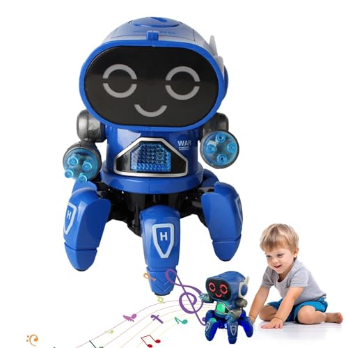Moslalo Tanzendes Laufroboterspielzeug, Musikroboterspielzeug,Elektrischer tanzender Roboter mit sechs Krallen und wandelndem Oktopus-Spielzeug | Intelligenter Sensorroboter für Jungen und Mädchen mit von Moslalo