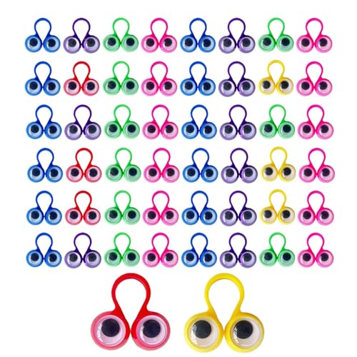 Moslate Augen-Fingerpuppen, Fingerpuppenringe,Finger-Augen-Ringe, Augen-Finger-Spielzeug, 50er-Set | Kreatives Auge auf Ringen, Fingerpuppen, Spielzeug für, Mädchen, Frauen, Männer von Moslate