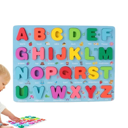 Moslate Buchstaben-Puzzles für Kleinkinder, buntes waschbares Alphabet-Buchstaben-Puzzle für Kinder, wiederverwendbar, dekorativ, pädagogische Aktivitäten für Kindergarten, Vorschule, Kindergarten und von Moslate