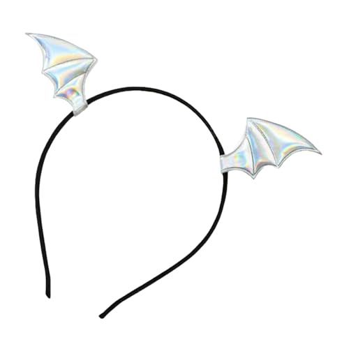 Moslate Halloween Fledermaus Stirnband,Halloween Stirnband | Halloween Fledermaus Haarreif | Gruselige dekorative Kopfbedeckung, Halloween-Haarschmuck, schwarzer Fledermausflügel-Haarreifen für von Moslate