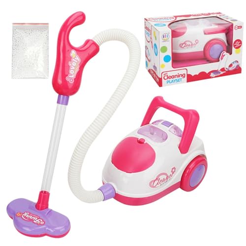 Moslate Kinder-Staubsauger Real SOG | Elektrische Kinder Spielen Staubsauger mit realistischen Sounds Lights,Pretend Play Housekeeping Geschenk für Mädchen Kleinkinder Pink von Moslate