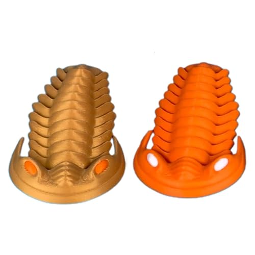 Moslate Kleine 3D-gedruckte Zappeltiere,3D-gedruckte Zappelspielzeuge - Fidget Toy Trilobit Statue - Lebendige, helle Tierfigur, sensorisches Spielzeug, Partyzubehör für Schlafzimmer und Wohnzimmer von Moslate