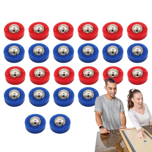 Moslate Kleine Shuffleboard-Pucks für den Tisch,Kleine Shuffleboard-Ersatzpucks - 24-teiliges Shuffleboard-Curling-Zubehör,Lustige Desktop-Schiebeperlen, Shuffleboard-Spiele-Pucks für den von Moslate