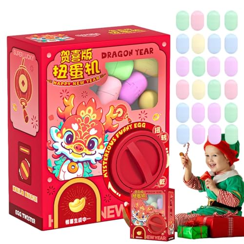 Moslate Mini-Verkaufsautomat für Kinder, Spielzeugautomaten,Eierspender-Spielzeug mit chinesischem Drachen-Design - Kreatives Spielzeug-Verkaufsgerät, Spender, Spielzeug, Neujahrs- und von Moslate