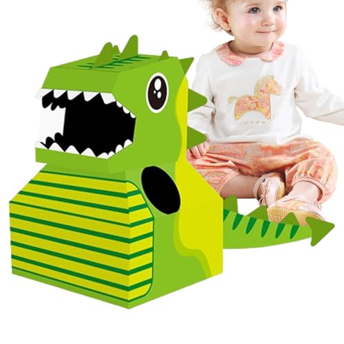 Moslate Papp-Dinosaurier-Kleid zum Zusammenbauen, tragbares Dinosaurier-Kostüm | Bausatz für Dinosaurier-Kleider aus Pappe - Kreatives Montage-Design-Lernspielzeug für Kindergartenaufführung, von Moslate