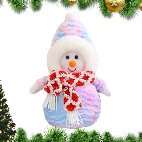 Moslate Schneemann-Puppe, süße Schneemann-Plüschpuppe | Schneemann-Puppe mit Schal, Weihnachtsschneemann, gefüllter Plüsch - Niedliche Weihnachts-Schneemann-Figuren, 34,9 cm, für Freundin, von Moslate