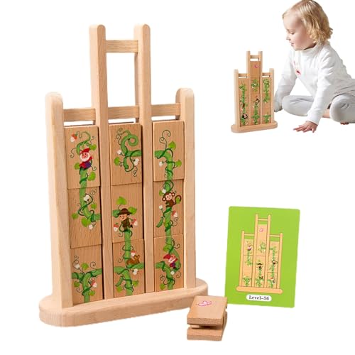 Moslate Tumbling Blocks, Stapelbrettspiel - Tisch-Holzblock-Spielturm,Tumbling Blocks-Brettspiele, Kinder-Stapelspiel für Kinder ab 3 Jahren von Moslate