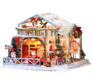 Mostop DIY Miniatur-Puppenhaus-Bausatz, Holzpuppenhaus-Bausatz Miniaturhaus-Bausatz mit LED-Licht, kreative Raumidee für Kinder/Erwachsene Magisches Haus DIY-Bausätze von Mostop