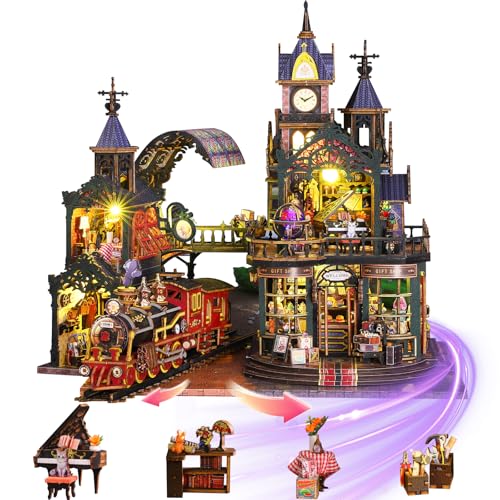 Mostop DIY Miniatur-Puppenhaus-Bausatz, Holz-Puppenhaus-Bausatz, Miniaturhaus-Bausatz mit LED-Beleuchtung, kreative Raumidee für Kinder/Erwachsene, Magic House DIY-Bausätze Mostop DIY Miniatur-Puppenhaus-Bausatz, Holz-Puppenhaus-Bausatz, Miniaturhaus-Bausatz mit LED-Beleuchtung, kreative Raumidee für Kinder/Erwachsene, Magic House DIY-Bausätze von Mostop