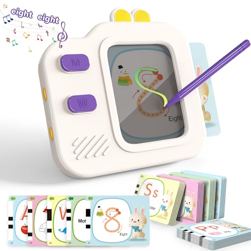 Mostop Talking Flash Cards Early mit LCD Zeichnung Tablet, 240 Wörter Vorschule Montessori interaktive Lesemaschine für 3 4 5 6 Jahre alt Baby Jungen Mädchen, Lernspielzeug, Weihnachten Geburtstag Ges von Mostop