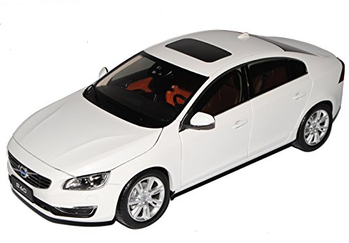 Motor City Volvo S60 Typ Y20 Limousine Kristall Weiss 2. Generation Ab 2010 Ab Facelift 2013 1/18 Modell Auto mit individiuellem Wunschkennzeichen von Motor City