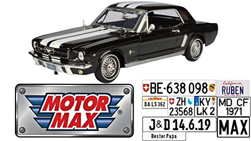 Motor Max Ford Mustang 1964 1/2 1:18 mit Wunschkennzeichen von Motor Max