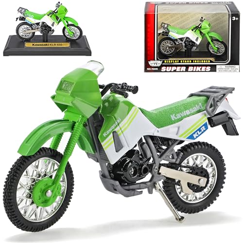 Motor Max Kawasaki Klr 650 GrÜn 1/18 Motormax Modellmotorrad Modell Motorrad von Motor Max