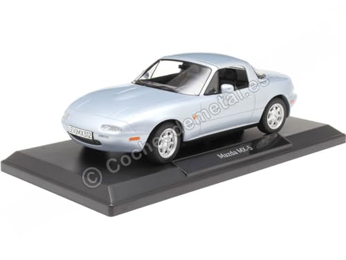 Norev- Mazda MX-5 1989 Silver 1:18 Miniatur, 188023 von Motor city classics