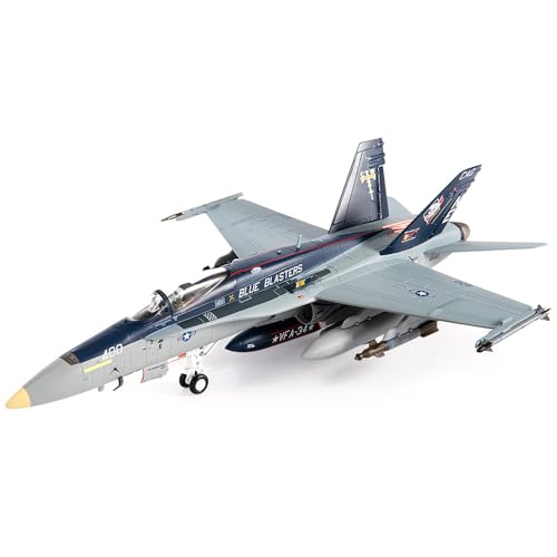 Motor city classics JC Wings | Modell-Militärflugzeuge im Maßstab 1:72 | F/A-18C Hornet, U.S. Navy, VFA-34 Blue Blasters, The Last Cruise, 2018 | Modell JCW-72-F18-018 von Motor city classics