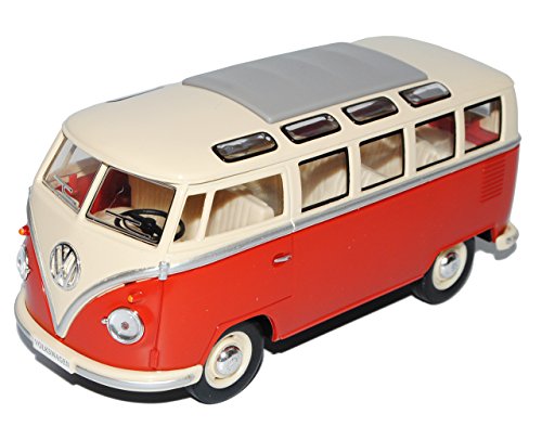 VW Volkswagen T1 Rot Weiss Samba Bully Bus 1950-1967 1/24 Modellcarsonline Modell Auto von Inateck