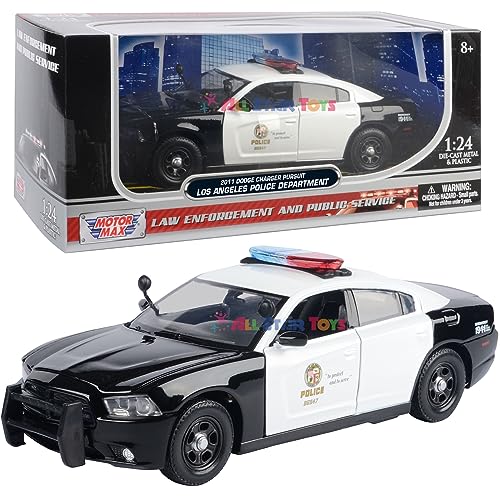 Motormax 2011 Dodge Charger Police Pursuit LAPD Los Angeles Police Department 1/24 Diecast Modell 76947 von All Star Toys von Motormax