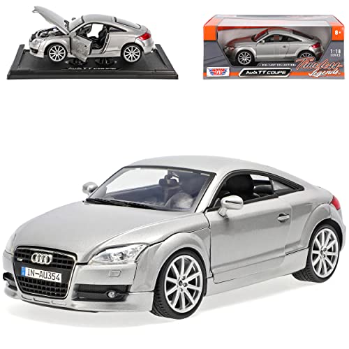 MOTORMAX A*U*D*I TT Coupe Grau 8j 2. Generation Ab 2006 1/18 Modellauto Modell Auto von MOTORMAX