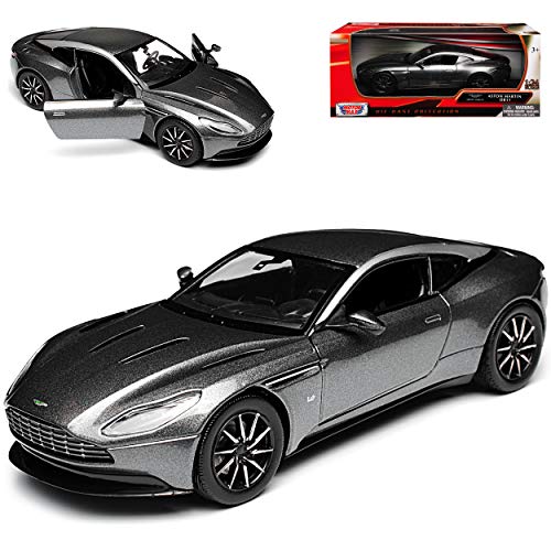 Motormax Aston Martin DB11 Coupe Grau Metallic Ab 2016 1/24 Modell Auto mit individiuellem Wunschkennzeichen von Motor Max