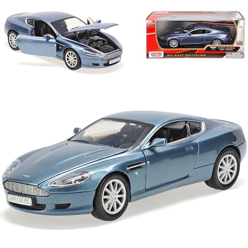 MOTORMAX Aston Martin Db9 Db 9 Coupe Grau Blau Basis FÜr Dbs J. Bond 007 Dienstwagen 1/24 Modellauto Modell Auto von MOTORMAX