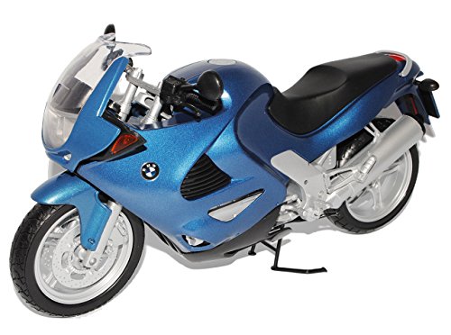 Motormax B*M*W K1200RS Blau 1/6 Modell Motorrad mit individiuellem Wunschkennzeichen von Motormax