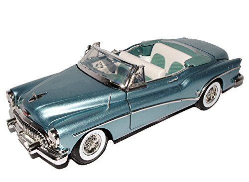 Motormax Bui-ck Skylark Cabrio Grau Blau 1953-1954 1/18 Modell Auto mit individiuellem Wunschkennzeichen von Motormax