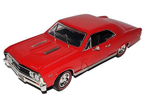 Motormax Chevrolet Chevy Chevelle SS396 Coupe Rot 1964-1967 1/18 Modell Auto mit individiuellem Wunschkennzeichen von Motormax