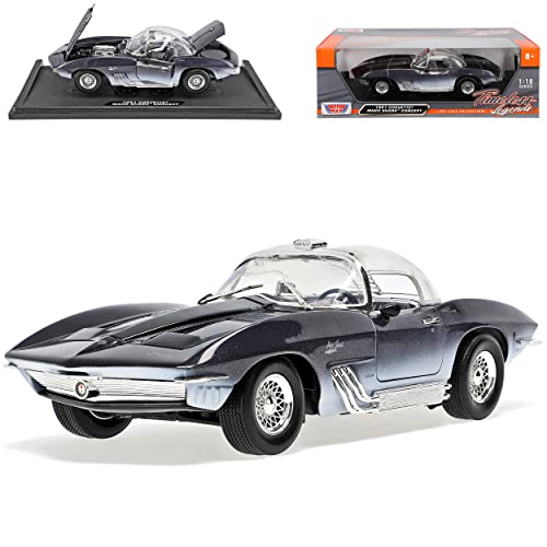 Motormax Chevrolet Chevy Corvette Mako Shark 1961 1/18 Modell Auto mit individiuellem Wunschkennzeichen von Motormax